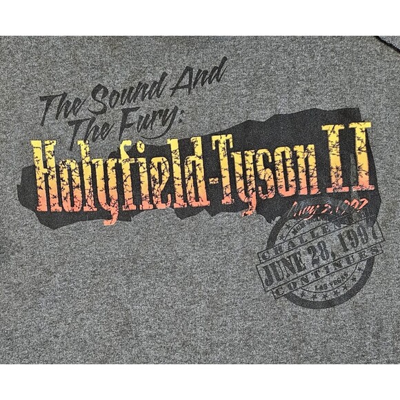 Vintage MGM T-Shirt Holyfield vs Mike Tyson 90s 1997 Boxing One Size fits XXL - Picture 2 of 7